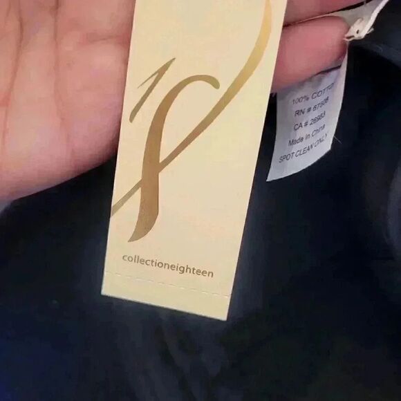 Collection Eighteen Unisex Adult Black Cotton Baseball Cap w Ears NEW - Picture 5 of 11